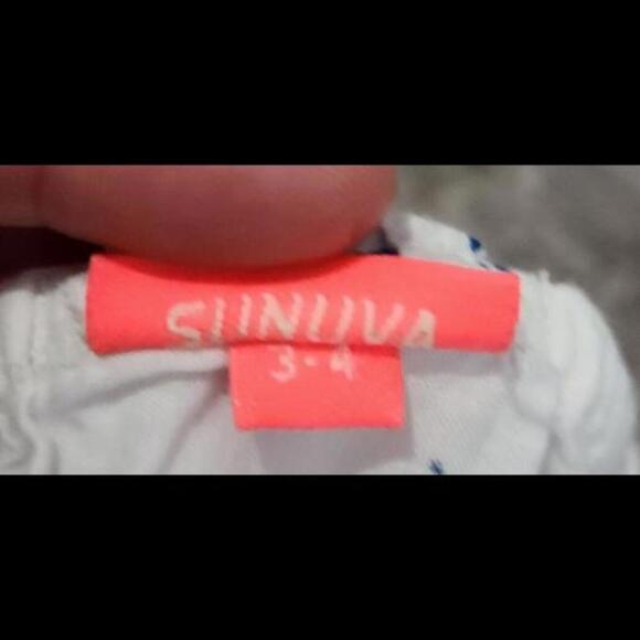 Girls Sunuva Dress 3-4 Blue White High Neck Sun Dress Bells Tassle - Picture 3 of 7